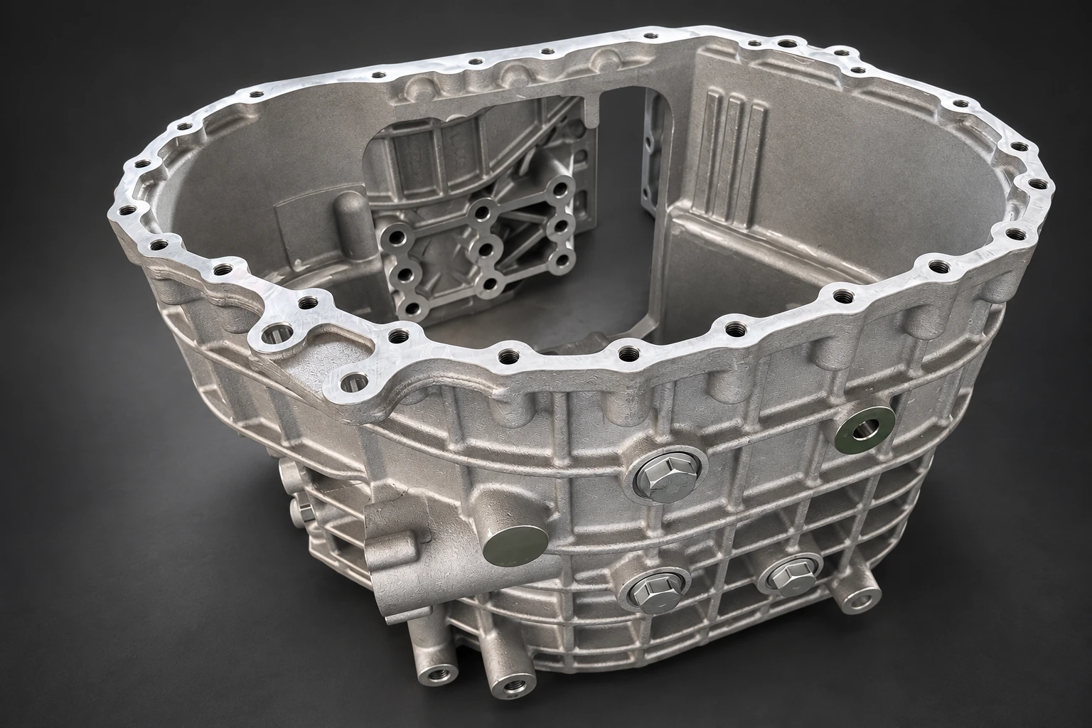 Studio portrait of a transmission casing